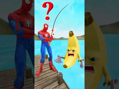 Spider-man challenge fishing vs Hulk, Joker, Scary teacher #gta #spiderman #funnyvideo #homemaranha