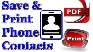 mobile contacts transfer to pdf