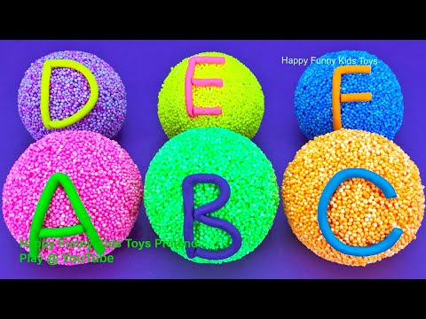 Learn ABC and Learn Colors with Play Foam Balls | Surprise Toys Egg Headz