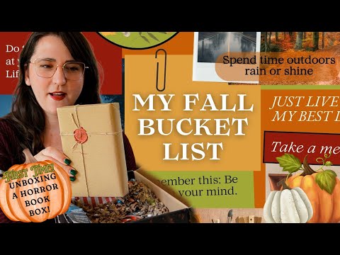 Cozy Fall Bucket List and Mood Board + Horror Book Unboxing & Pumpkin Pasta Recipe | Fall Vibes