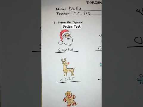 Grading Bella’s test #asmr #shorts #christmas