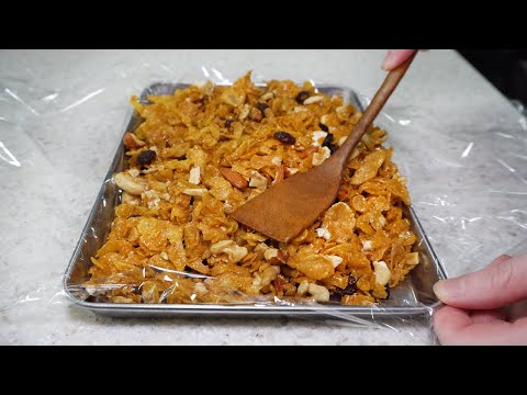 Simple Cereal Bars Recipe | Honey and Mixed nuts