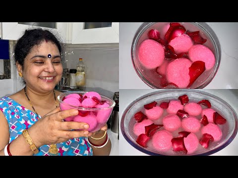 VIRAL ROSE RASGULLA RECIPE WITH ONLY 3 INGREDIENTS | SUPER EASY RASGULLA RECIPE | @MaddyMummy