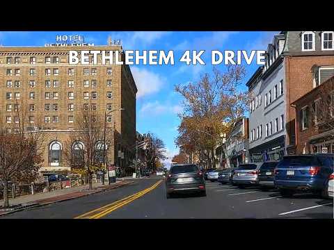 Bethlehem 4K Driving Tour | Drive Through Christmas City USA