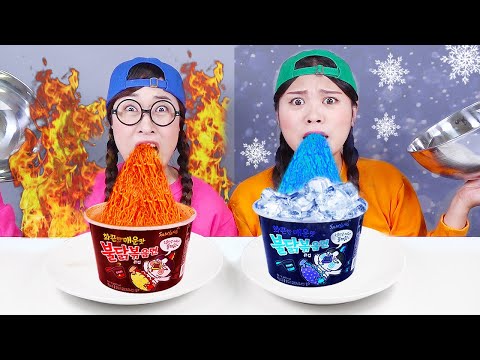 บะหมี่ร้อน VS บะหมี่เย็น ท้าทายอาหาร DONA Mukbang