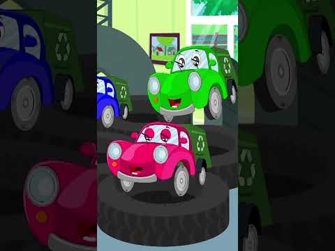 Five Little Garbage Truck #trending #shorts #viral #cartoon #trucks