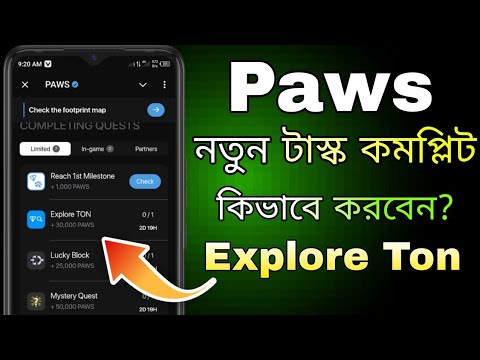 PAWS Explore TON Task Complete | paws new task bangla | PAWS New Mystery Quest | Mizanur Tech Bd