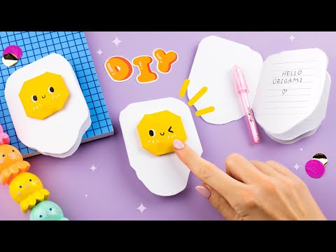 DIY Paper Mini Notebook | Origami Paper Squishy Eggs