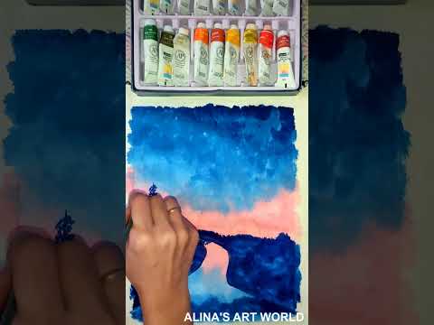 Easy painting for beginners #shorts #youtubeshorts #ytshorts #artvideo #art #shortsfeed #shortsbeta