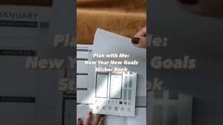 Plan With Me with New Year New Goals Sticker Book #shorts