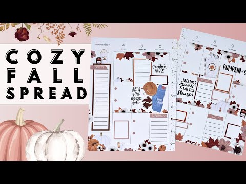 PLAN WITH ME | COZY FALL SPREAD | THE HAPPY PLANNER