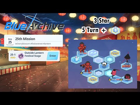 Blue Archive Global - Story Stage Hard 25-1 (3 Star & 5 Turn Clear) + Pyro Box