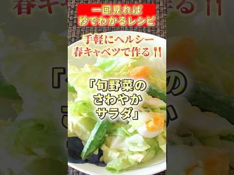 【旬野菜のさわやかサラダ】マヨネーズ＆レモン汁が秘訣♪#簡単レシピ #ヘルシー #キャベツ