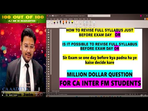 Is It Possible to Revise the Full CA Inter FM Syllabus in 1 Day? Ultimate Tips for Exam Preparation