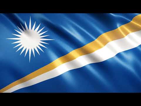 [10 Hours] Marshall Islands Flag Waving - Video & Audio - Waving Flags