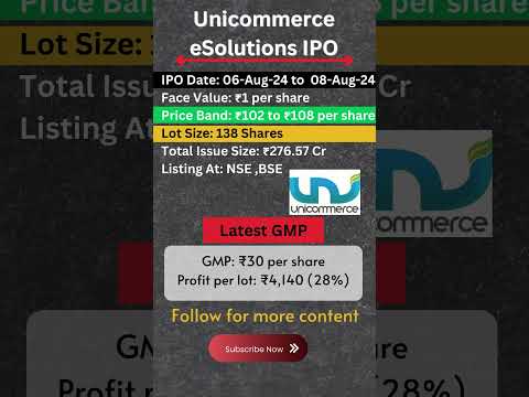 Unicommerce eSolutions IPO || IPO Details || IPO GMP || #ipodetails #iporeview #ipogmp #srtrader