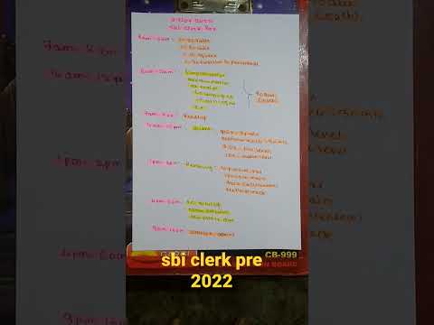 Last 10 days strategy for sbi clerk pre 2022