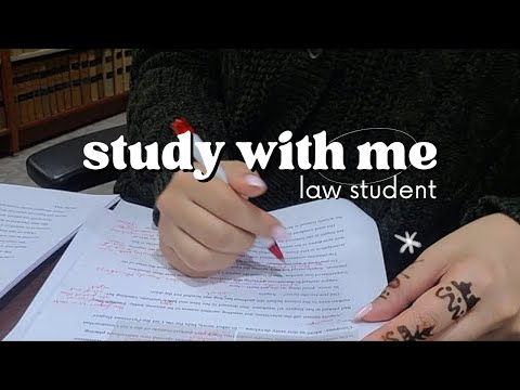 Study With Me Live For 1 Hour Non-Stop in the Law Library / Muted / Law School #studywithme