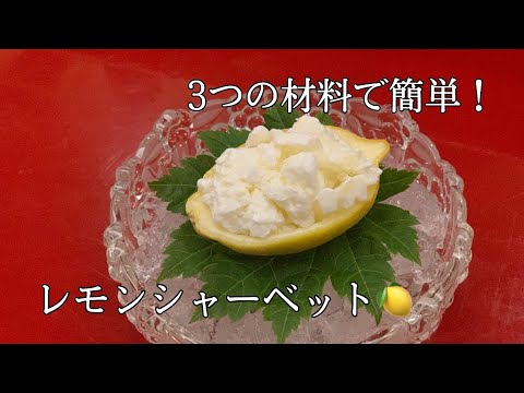 【さっぱり爽やか！】材料3つで美味しいレモンシャーベット