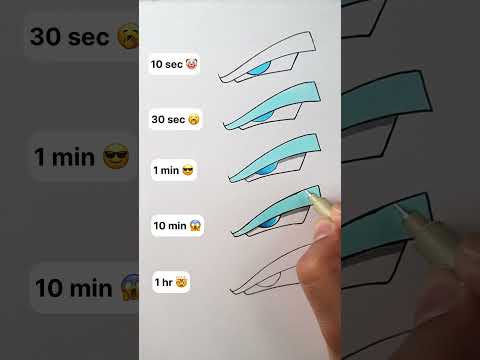 How to Draw Goku Eye in 10sec, 1min, 1hr #shorts