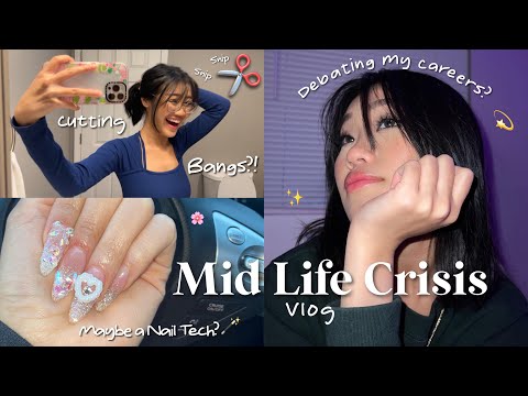 MID LIFE CRISIS VLOG & I CUT MY BANGS 😳