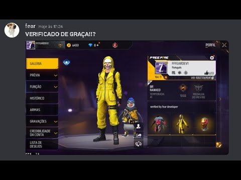 COMO OBTER O VERIFICADO DE GRAÇA!!? FREE FIRE!! 💜