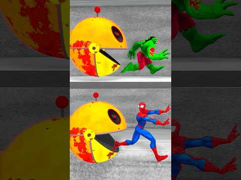 Please Help RED Spider Escape From the PACMAN #gta #spiderman  #funny