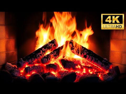 Cozy Fireplace 4K 24/7 🔥 Fireplace with Crackling Fire Sounds 🎄 Christmas Fireplace 2024