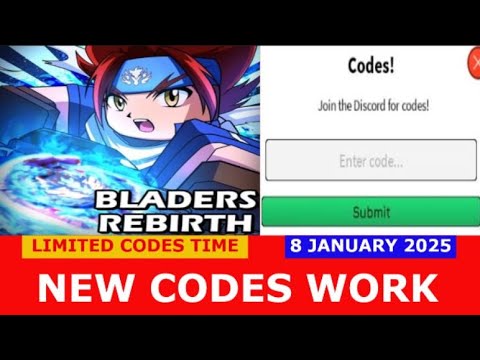 *NEW CODES JANUARY 8, 2025* [🔥UPD 8] Bladers:Rebirth ROBLOX | LIMITED CODES TIME