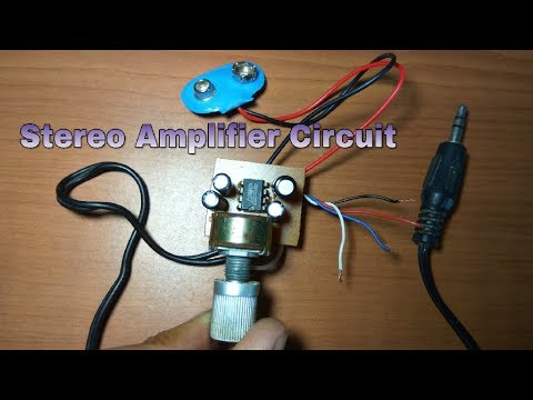 Stereo amplifier circuit ( D2822A IC ) | Low voltage amplifier circuit