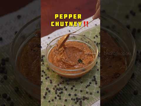 Pepper Chutney Recipe‼️ #bharathicooks #pepper #chutney