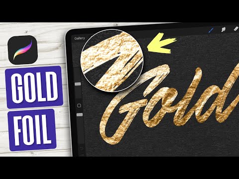 Create Gold Foil Brush Strokes In Procreate for iPad