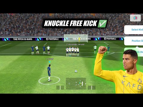 How to Perform knuckle Shot free kick In efootball 2024 mobile