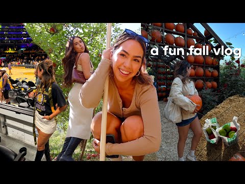 a cozy vlog! apple picking, pumpkin patch, basketball szn