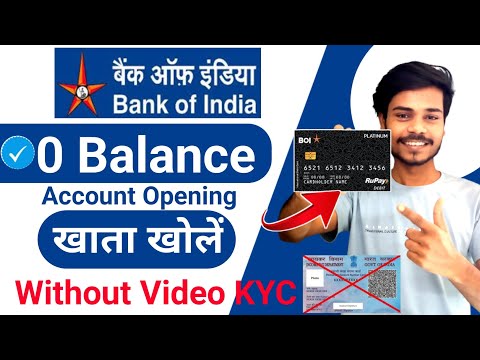 Without Video KYC | bank of india zero balance account opening online 2024 |