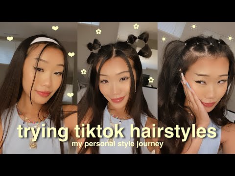 trying tiktok hairstyles ✨ *my personal style journey*