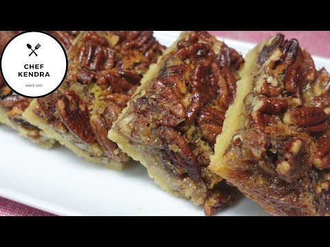 Pecan Pie Bars! Way easier than making pie / Just as delicious