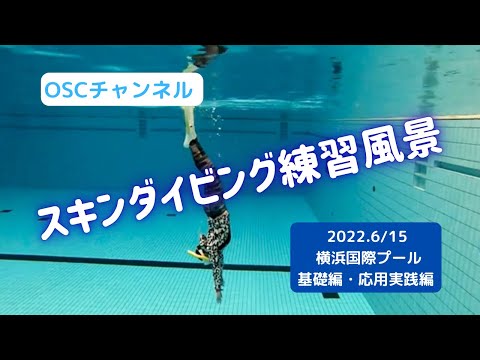 フィンキックの基本から練習してライセンスを取得しよう！OSCスキンダイビング講習会・基礎編と応用実践編の練習風景 in 横浜国際プール