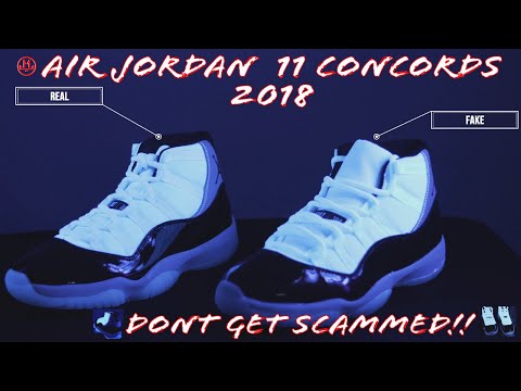 Real VS Fake Air Jordan 11 XI Concord 2018  | Legit Review, On Foot and Tips | Don’t Get Scammed