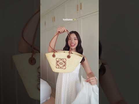 New bag unboxing ✨ Such a pretty summer bag 🥰  #luxurybag  #unboxing #loewe