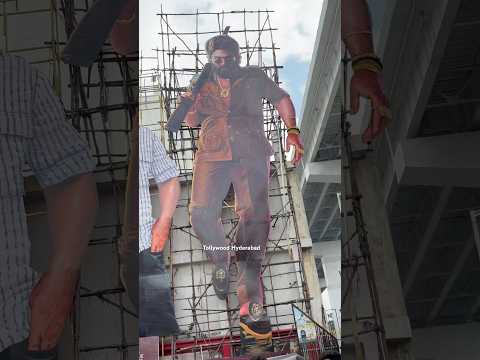 Pushpa-2 Allu Arjun Cutout At Sandhya Theatre Hyd | Pushpa -2 | Sukumar #pushpa2 #shorts #alluarjun