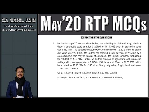 MCQ Reasoning | May 2020 RTP | Income Tax | CA Intermediate