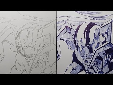 How To draw Ichigo Kurosaki Hollow Form Step By Step - [Bleach]