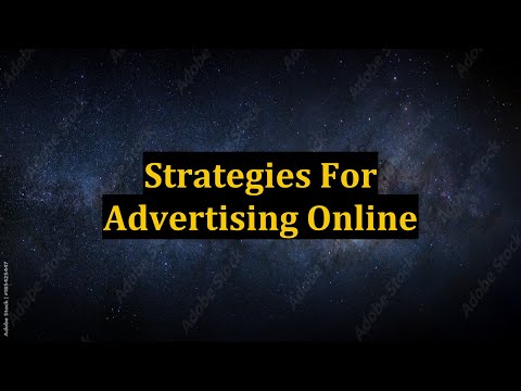 Strategies For Advertising Online