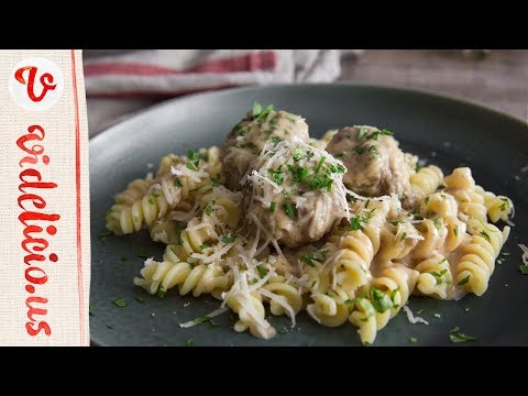 濃厚クリームソースをたっぷり絡めたスウェ—デン風ミートボール｜How to make Swedish meatball