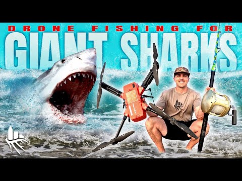 DRONE FISHING For MASSIVE SHARKS!! (Almost Got Bit)