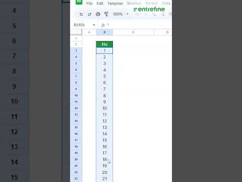 Formula ini bantu bikin urutan angka super cepet #excel #exceltricks #tutorial #googlesheets