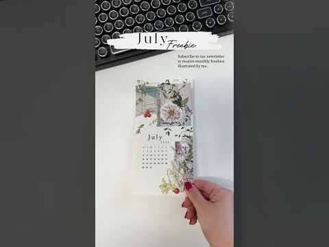 July Calendar Freebie Size Comparison