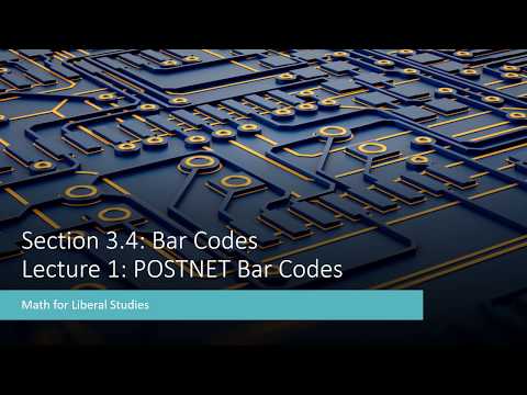 Math for Liberal Studies - Lecture 3.4.1 POSTNET Bar Codes