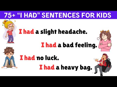 “I Had” Sentences For Kids | Reading Practice Sentences | Listening | English Practice For Kids